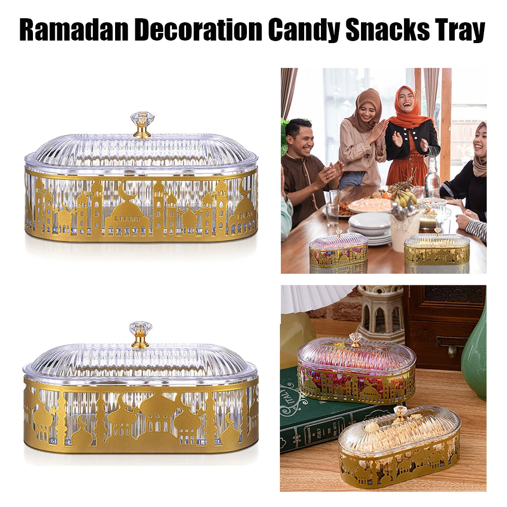 

Ramadan Decoration Candy Snacks Tray EID Mubarak Decoration 2025 For Home Ramadan Kareem Islamic Muslim Party Eid Al Adha Gifts