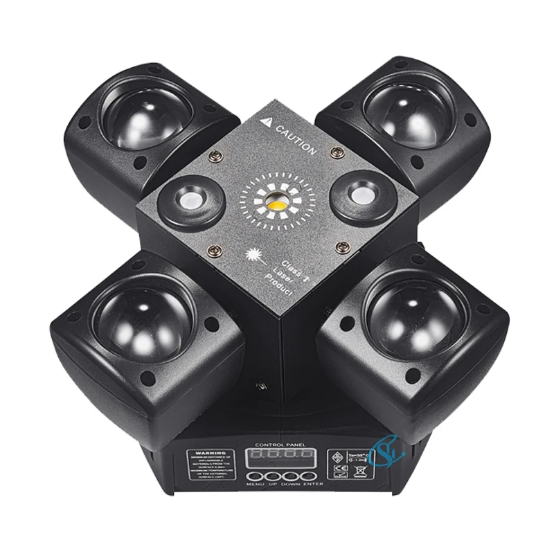 4-armige bewegende kop beam lichten 48W LED RGBW DMX512 disco DJ licht met afstandsbediening voor nachtclub, feest, podium en bar - afbeelding 2