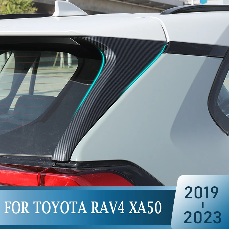 For Toyota RAV4 2019 2020 2021 2022 2023 RAV 4 XA50 Hybrid Car Window Trim Lip Spoiler Rear Roof Wing Side Edge Accessories