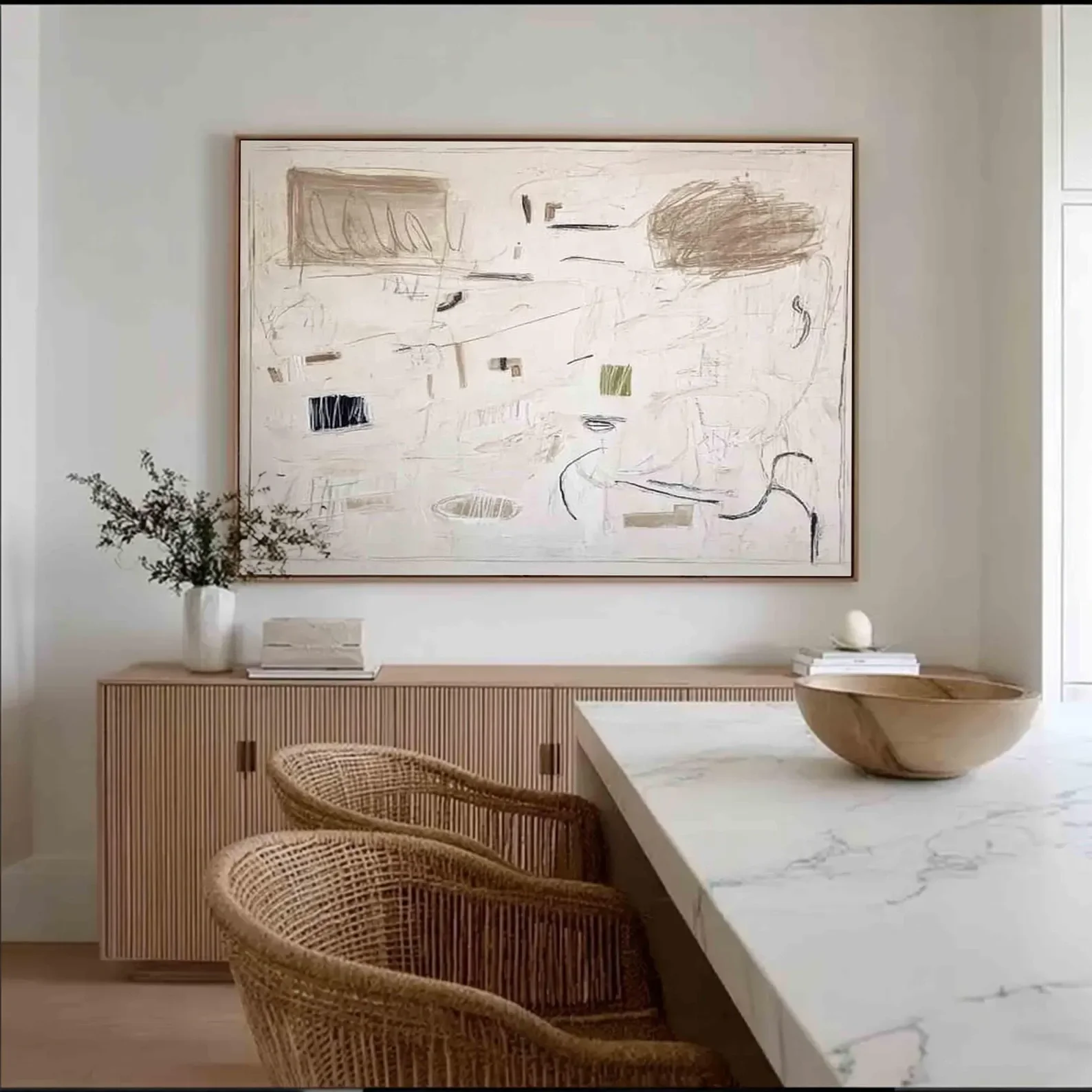 Customize Hand-painted Large Modern Beige Brown Textured Abstract Home Wall Living Room Art Decor Oil Painting