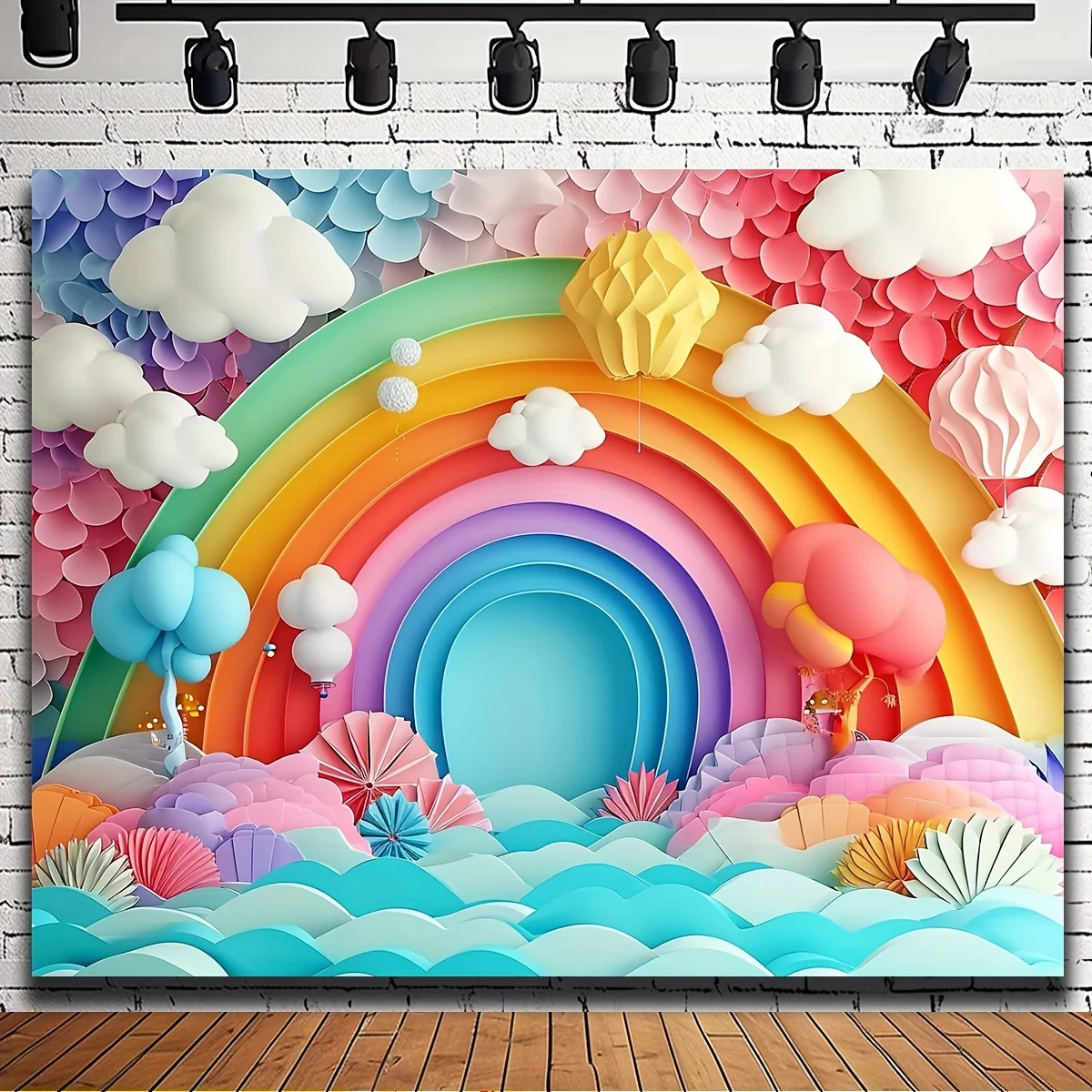 Bunte Ballon bogen dekoration Hintergrund tuch, Geburtstags feier dekoration Hintergrund dekoration hängendes Tuch, Foto Requisiten