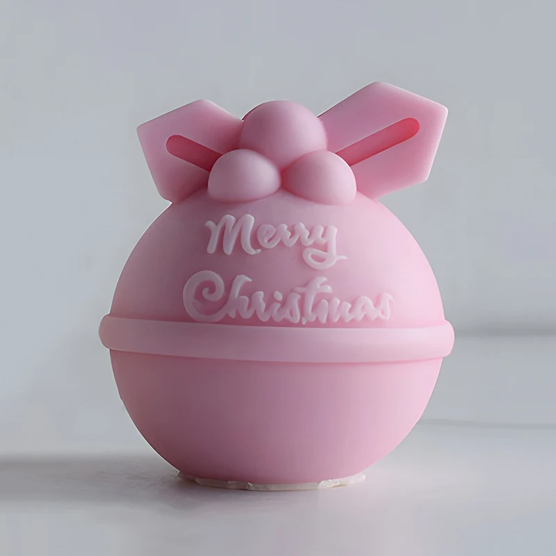 3D Weihnachten Kreisförmige Glocke Silikon Kerze Form DIY Duftenden Steine Gips Seife Zement Form Harz Gips Handwerk Form Wohnkultur