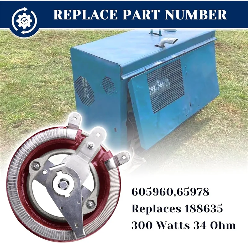 ABDJ-Rheostat 300W 34 Ohm 605960,65978 188635 لحام متوافق مع CC 401 DXQ 600 DX 302P 400D Trailb 44D، RHC-3 RHC-14 RHCS-3