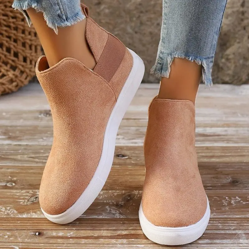 2024 Summer New Large Size 42 43 Sneakers Round Toe Mid-cut Women's Shoes Sneakers Women Vulcanized Plimsolls Zapatillas Mujer