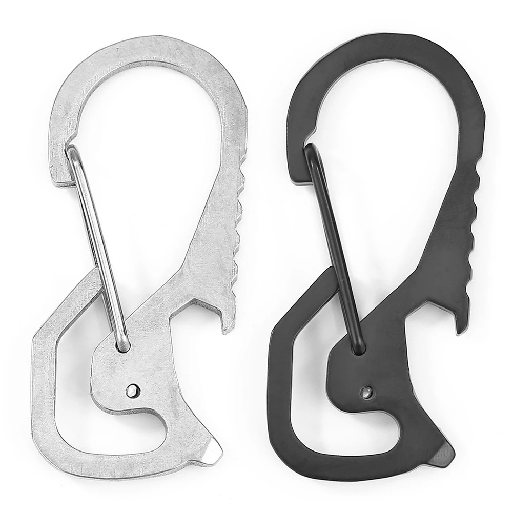 

Keyring Screwdrivers Stainless Steel Waist Hanging Carabiners Multifunctional Practical Mountaineering Buckle Hiking Equipment