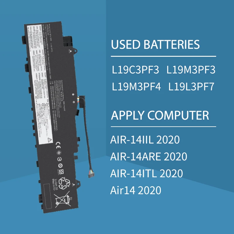 Batteria Somi-Laptop per Lenovo IdeaPad, muslimb, L19C3PF3, L19C3PF3, 5-14ALC05, 5-14ITL05, 5-14ARE05, muslimate, 11.1V, 45.5 W