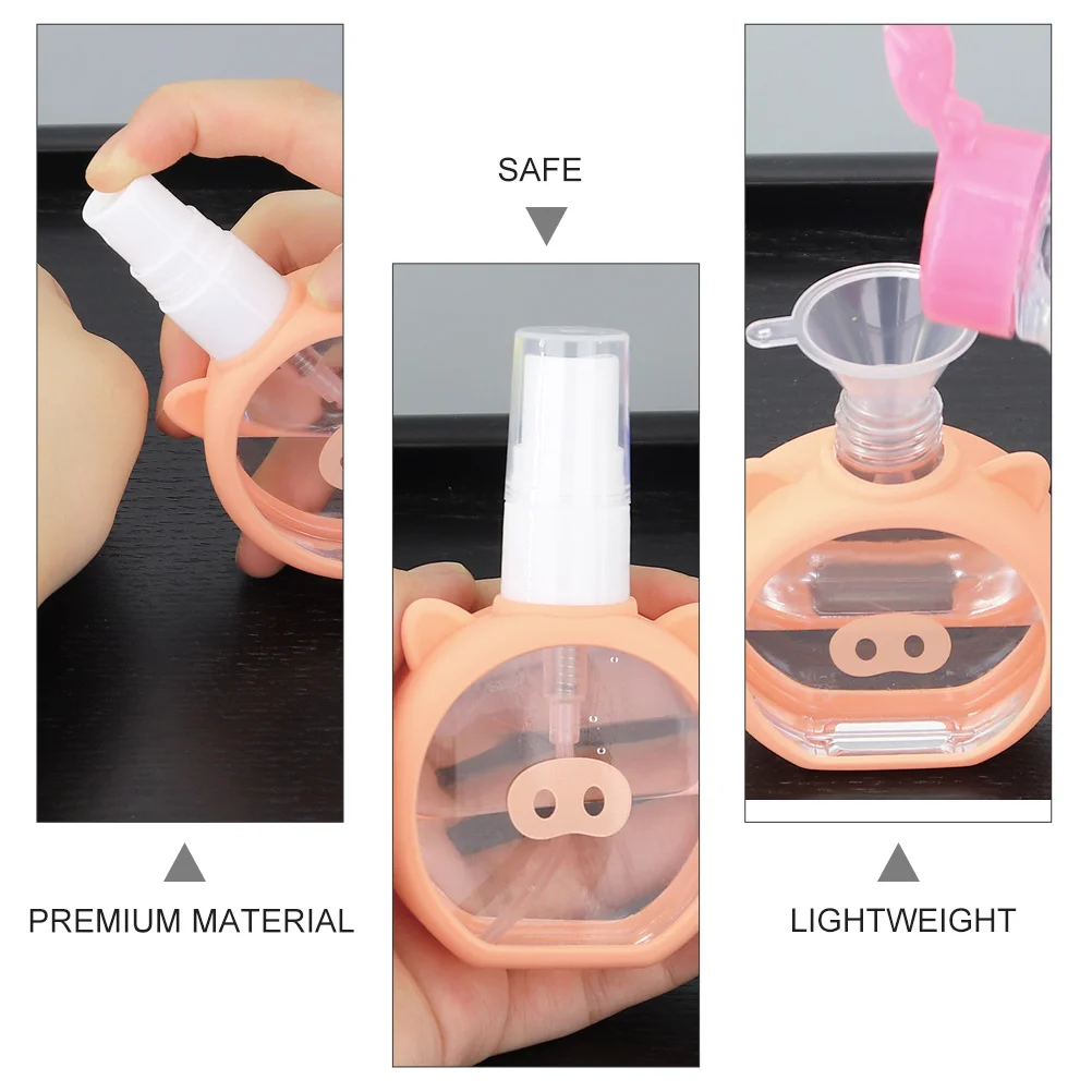4 قطع صغيرة محمولة للسفر، زجاجات رذاذ بلاستيكية قابلة لإعادة الملء، خفيفة الوزن لعطور المكياج #1