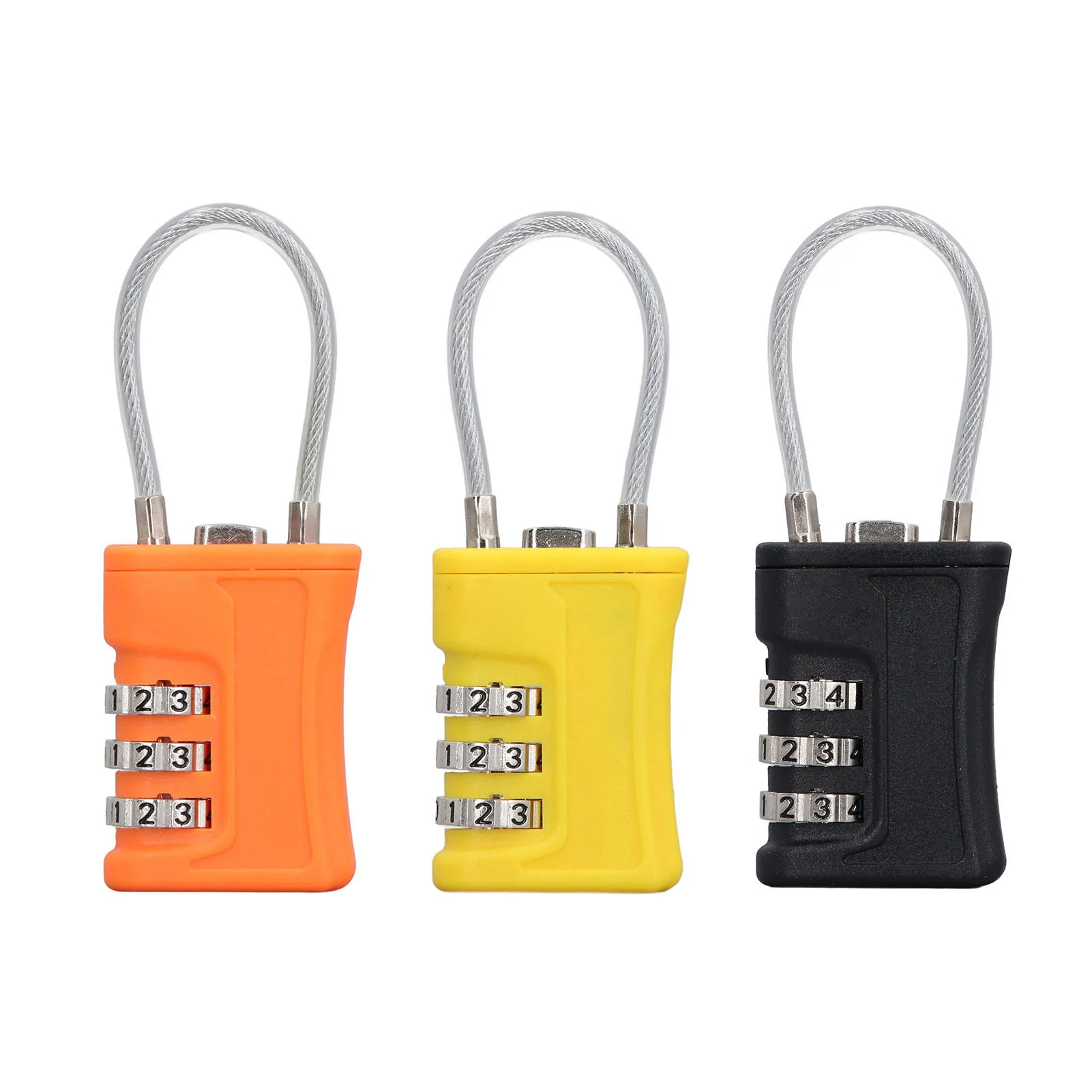 

TSA Travel Luggage Locks 3 Digit Easy To Use Flexible TSA Luggage Locks Portable Versatile Stainless Steel for Suitcase