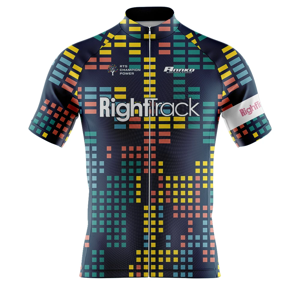 2022 Righttrack Pro Cycling Jersey Colorful Style Camisa De Ciclismo Mans Short Sleeve Bike Clothing