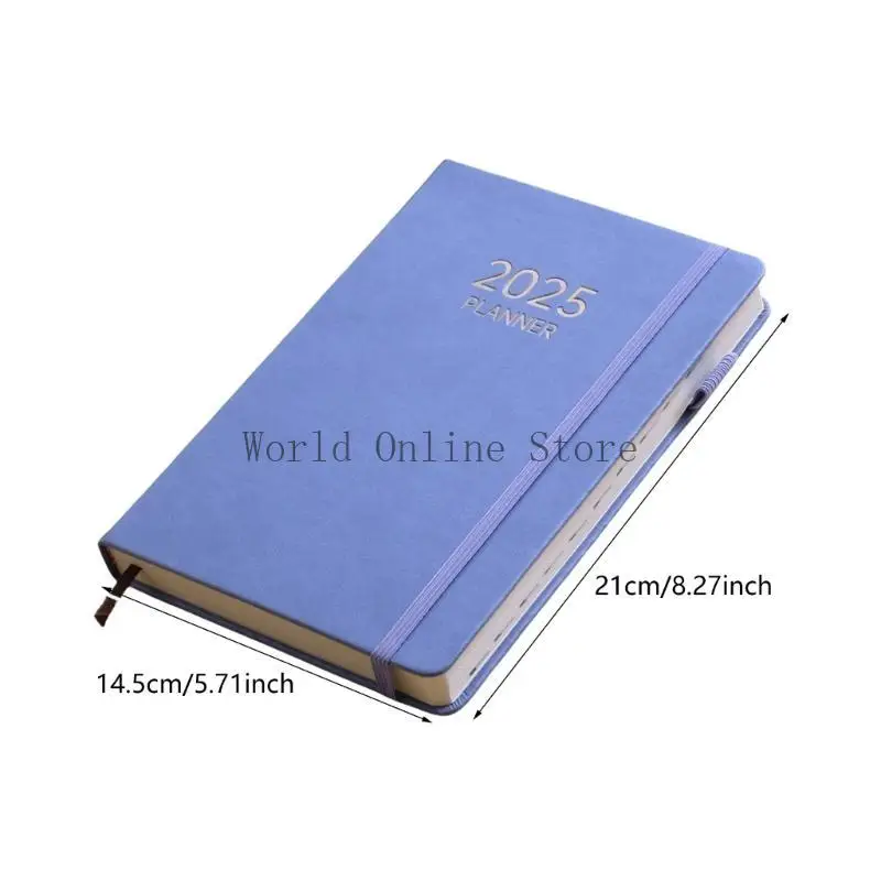 

2025 Day Per Page Planner from Jan to Dec Hardcover Academic Planner 145x210mm 87HC