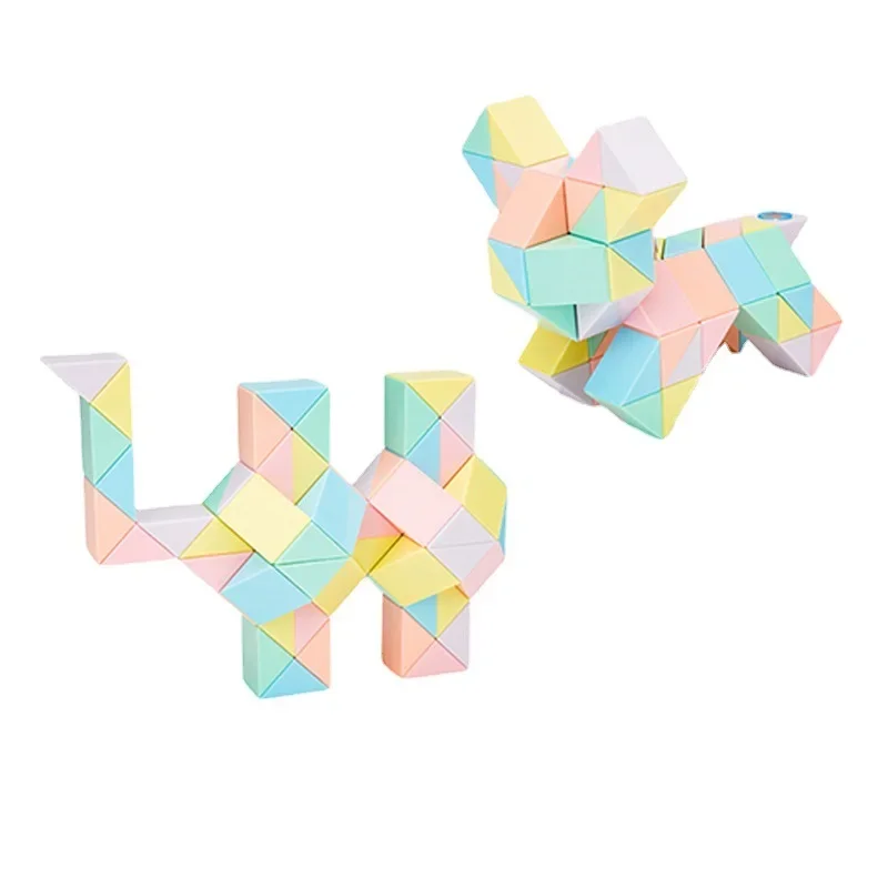 Diansheng Magic Snake Cube 24/36/48/60/72 Sections Twist Puzzle Speed Cube Educational Toys for Children Transformable Cubes