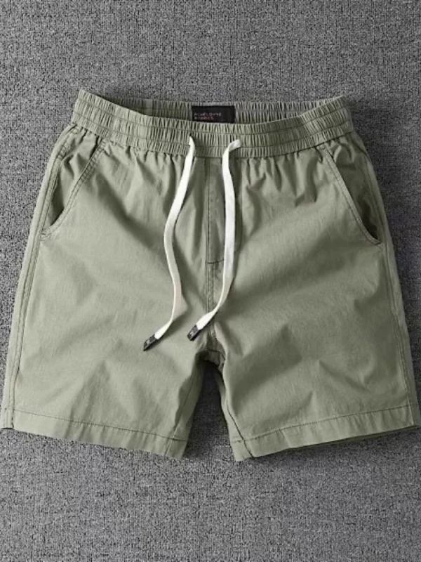 

Американские повседневные летние тонкие однотонные пляжные орты на четыре четверти, модная мужская спортивная модная рабочая одежда, прямые ноги