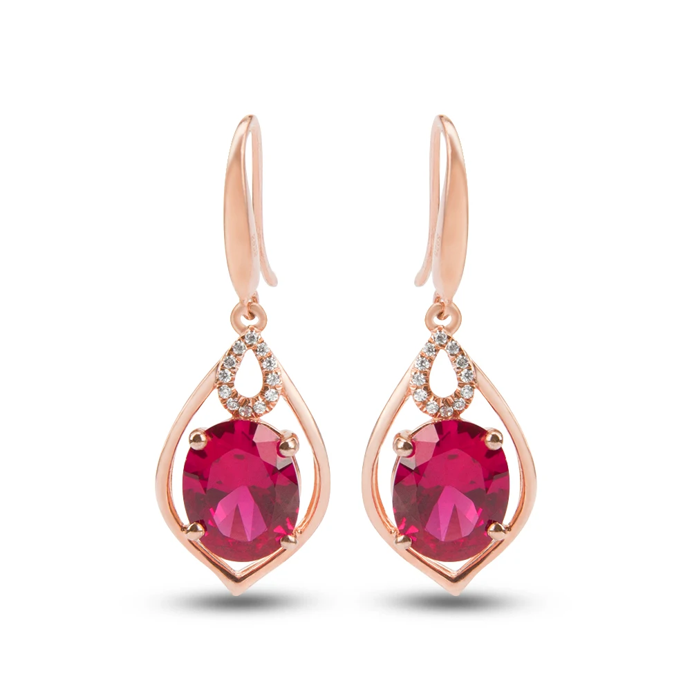 YYSuniee Solid 925 Sterling Silver Plated 18K Rose Gold Earrings Dangle Drop Earrings for Women with Cubic Zirconia Earrings