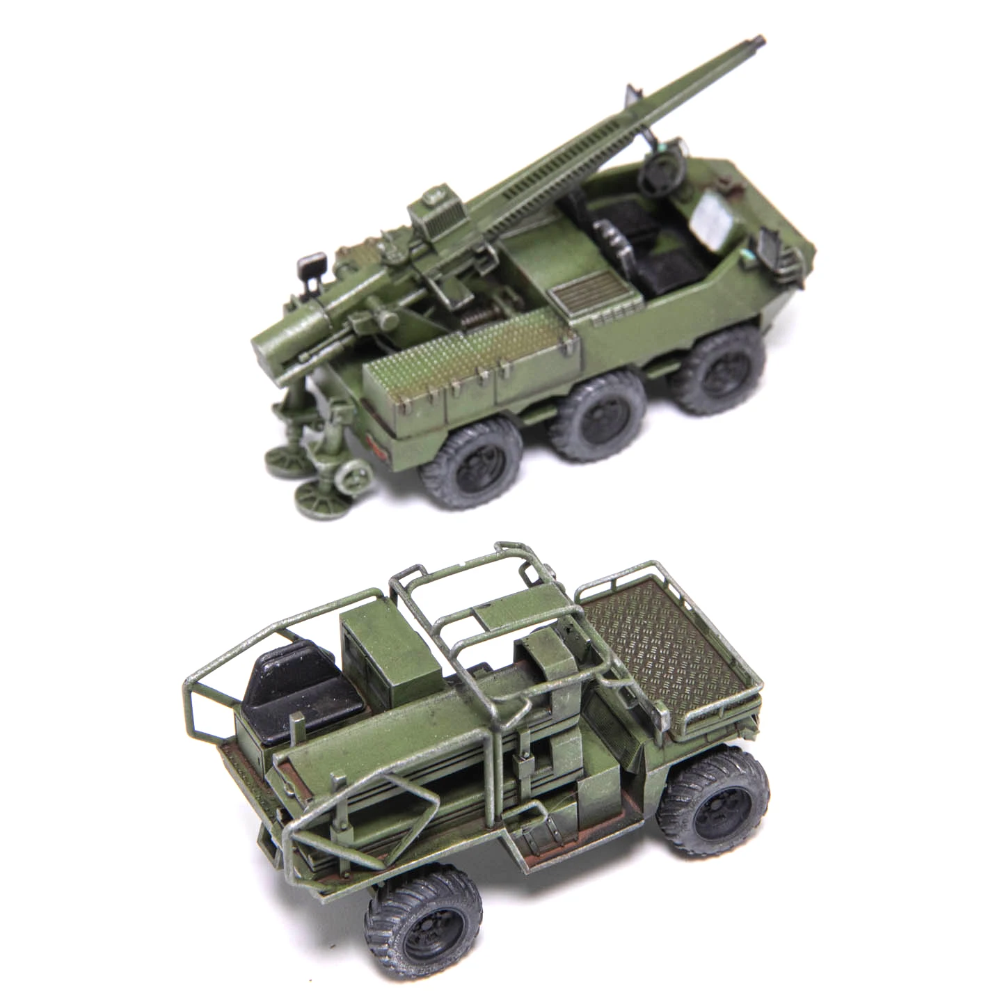 1/72 AM China Bobcat all terrain vehicle CS-SM8 81mm vehicle mounted gun+rescue static finished product model view 4