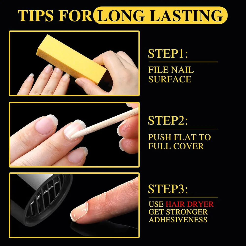600Tips Nail Adhesive Tabs for Press on Nails 15 Sizes of Nail Sticky Tabs for Nails Press on Stickers Sticky Tabs 40 Sheets