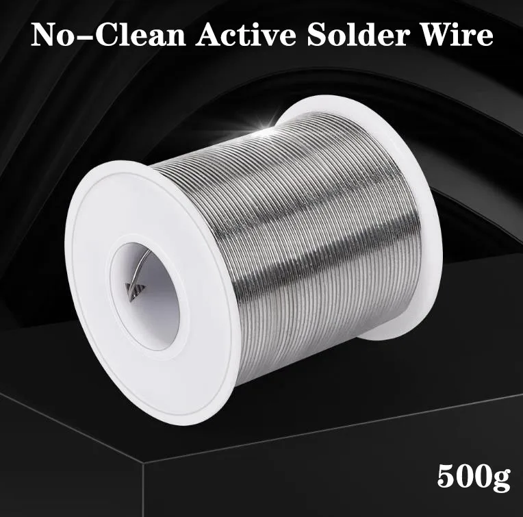 500g Low Temperature Tin Wire Rosin Core Soldering Wire Roll No-Clean Active Solder Wire for Electrical Home DIY