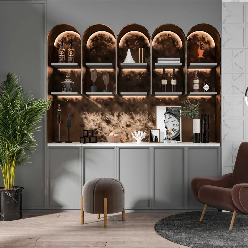^Customized Modern Nordic European and American New Chinese Style Simple Cream Style Wooden Sideboard Cabinet with Swing Door