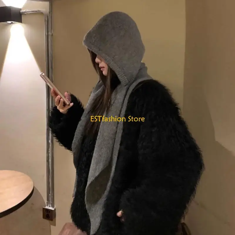 

Y5GC ветрозащитная шапка, привлекательный шарф, шапка для женщин и мужчин, пуловер, шапка на зиму