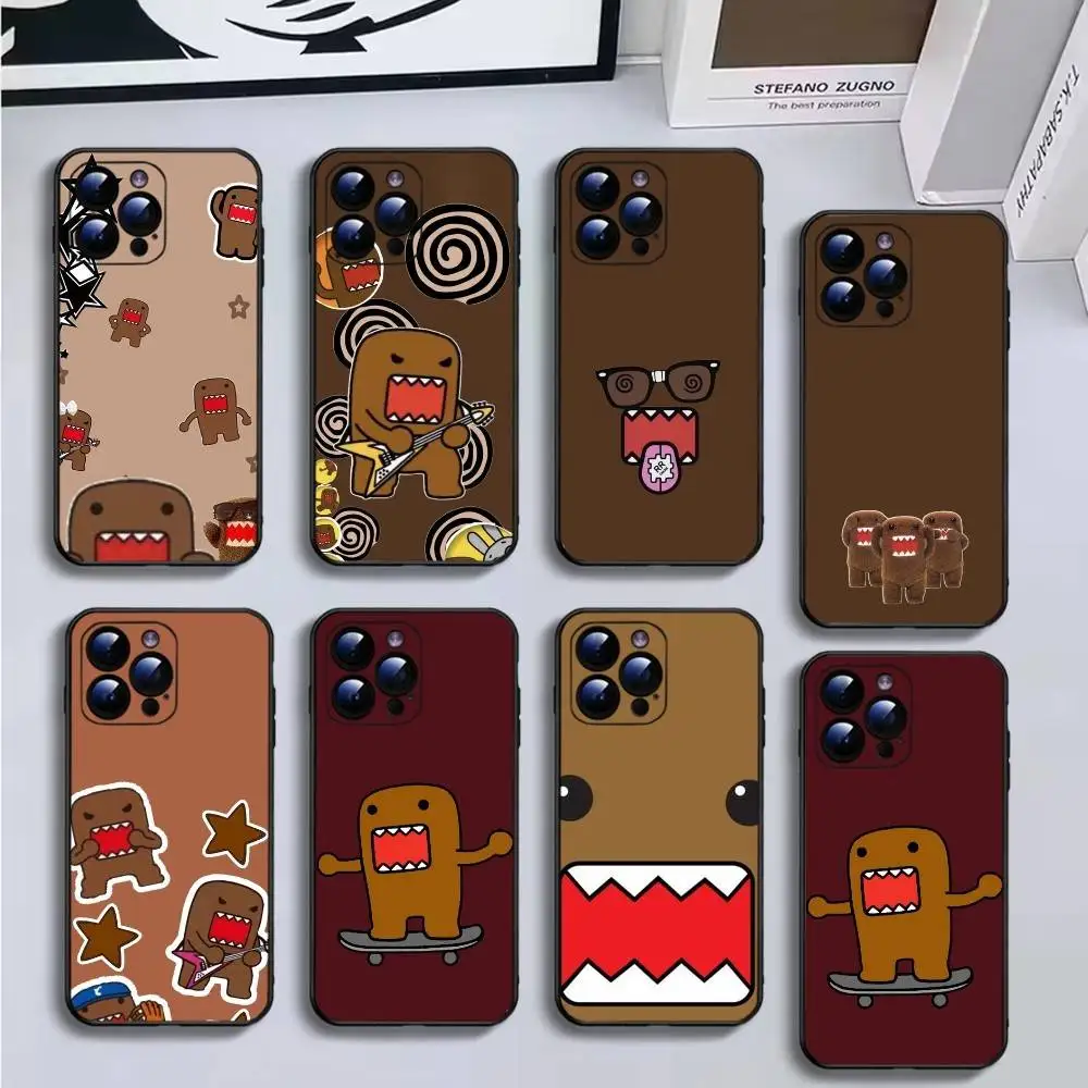 

Cute D-Domo-kun Phone Case For iPhone16,15,14,13,12,11 Plus,Pro Max,XS,X,XR,SE,Mini,8,7,Soft Black Cover