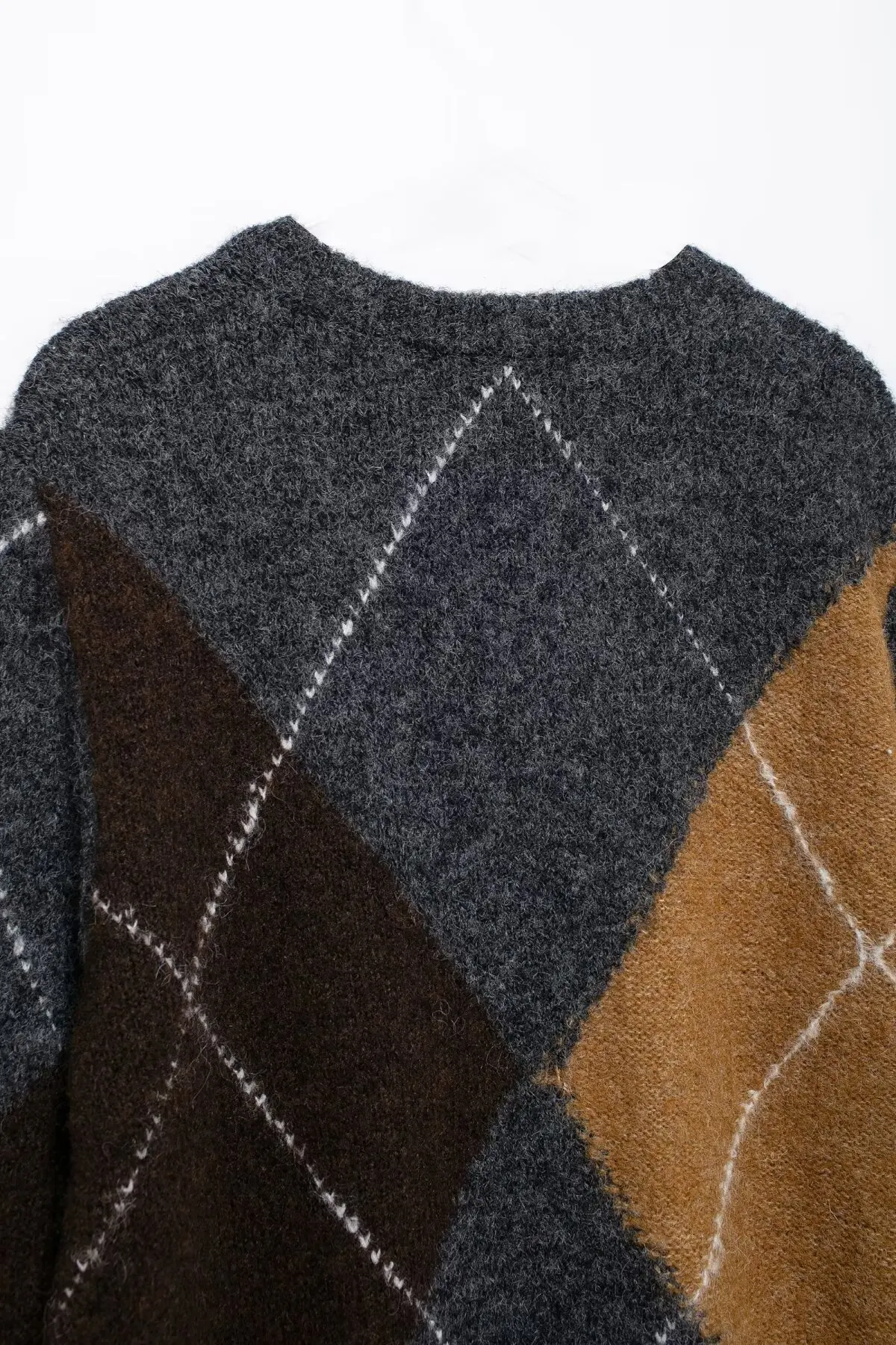 المرأة الجديدة الموضة الأوروبية والأمريكية نمط تنوعا منقوشة المتناقضة مطبوعة سترة قصيرة متماسكة بأكمام طويلة