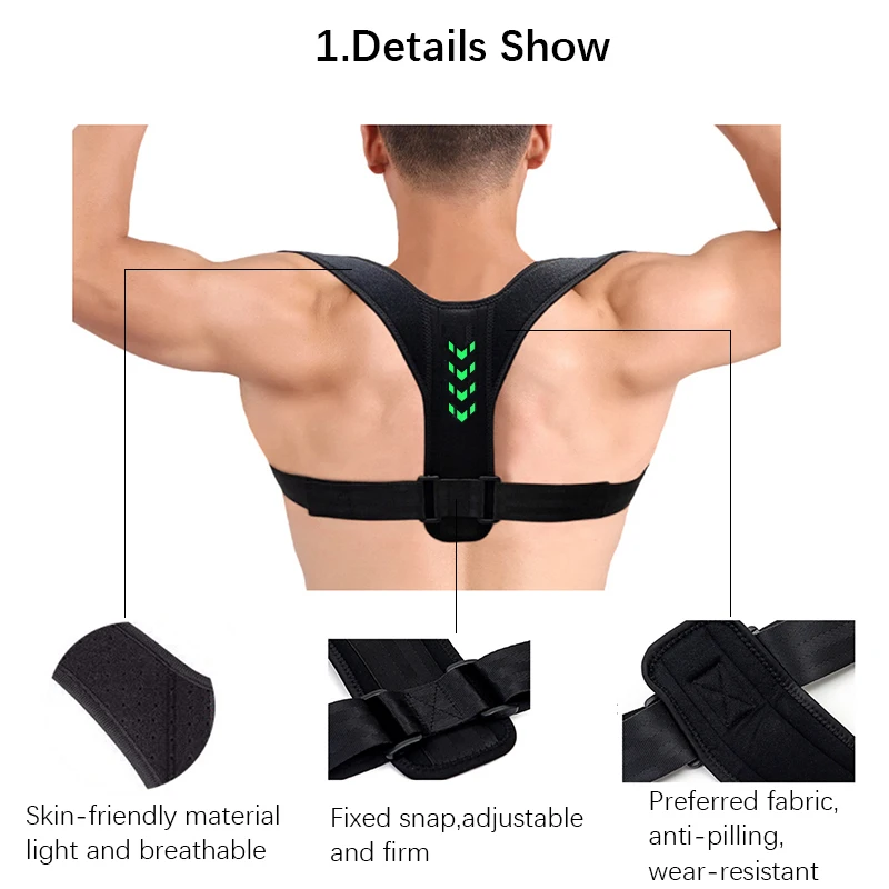 Effective Comfortable Posture Corrector for Shoulder and Back Pain Relief, Upper Back Brace Support for Posture under Clothes