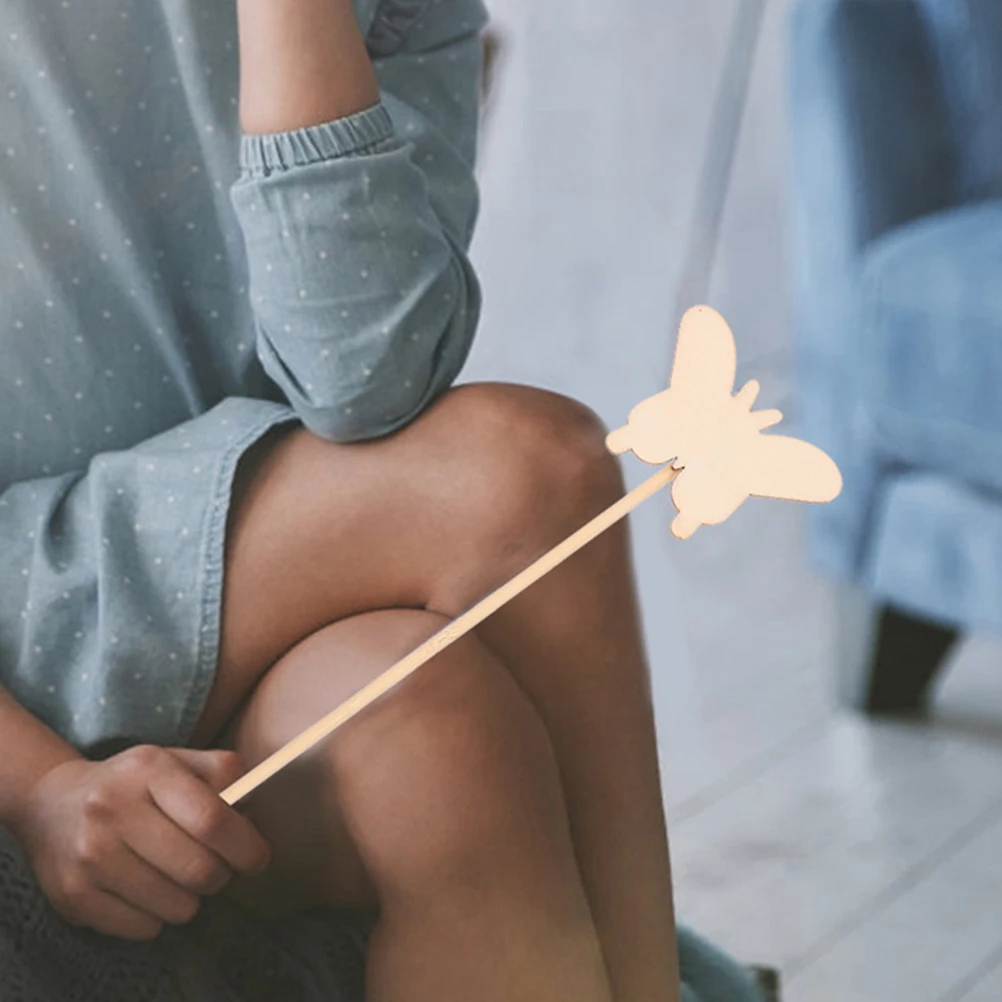

6 Pcs Fairy Unfinished Sticks Girls Crafts Bulk Painting Toy Graffiti Toy Kids Creativity Development