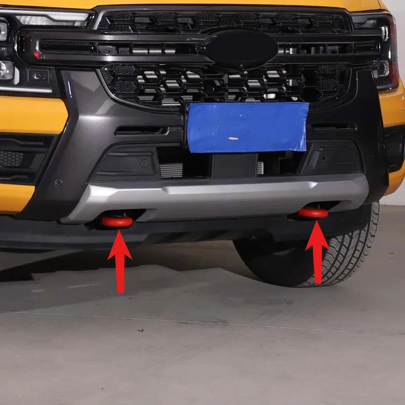TPE Black For Ford Ranger Ranger T9  2023-2026 Car Front Tow Hitch Protective Cover Tow Hitch Trim Car tools Accessories