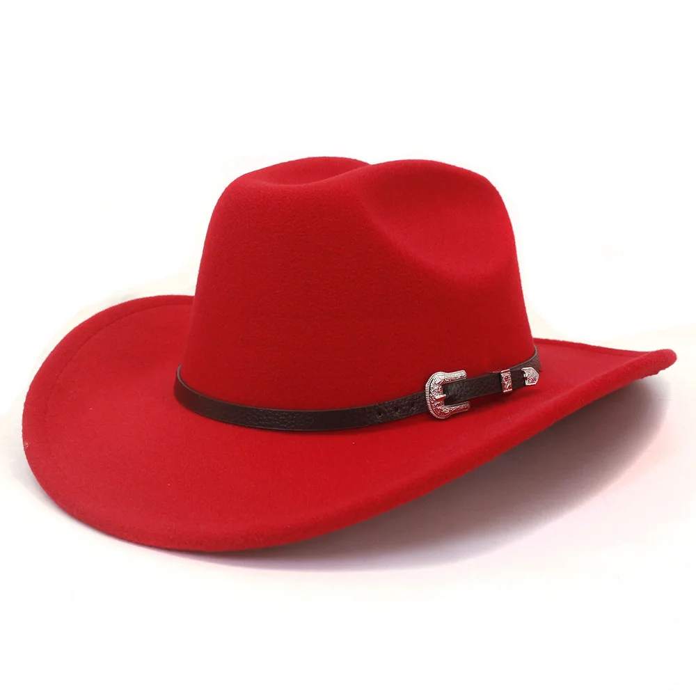 Neuer Vintage-Hut im Western-Stil für Herren, Cowboy-Hut mit Gürtel, Winter- und Herbstmodell, Hut mit aufrollbarem Schirm, Cowgirl-Jazz-Kirchenhut, Sombrero Hombre. – Detail 20