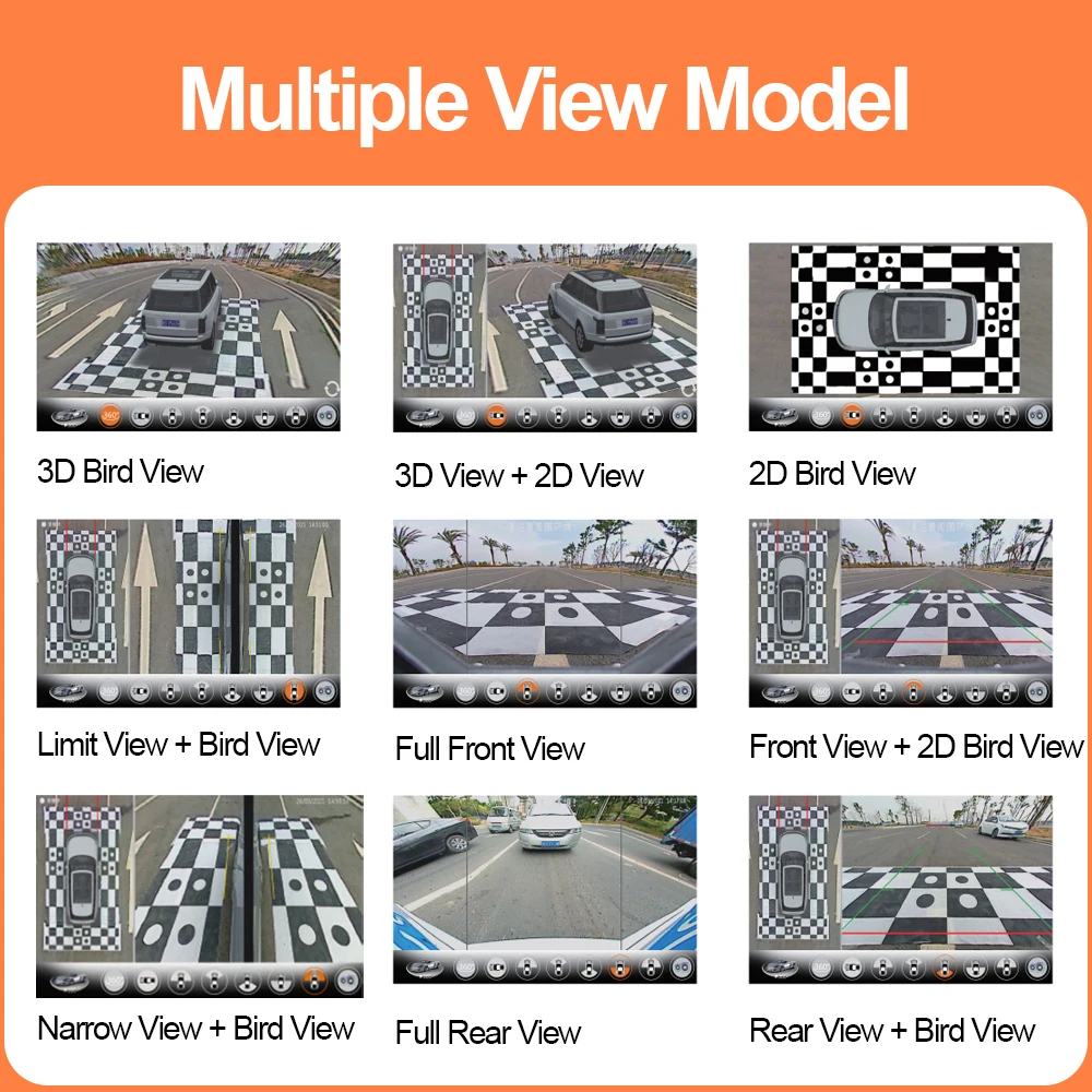 Carsanbo 720P Universal 360 Degree Panorama View Car Camera Left Right Front Rear View Around View System Dashcam Video Recorder view 6