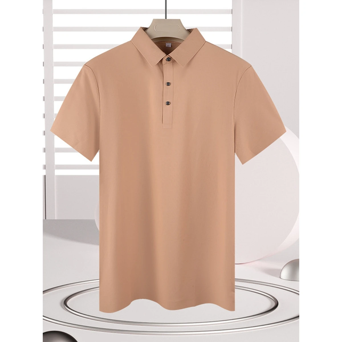 

Мужской ort Sve irt Summer Thin Ice Silk Sl High-End Feeling Top Busin Casual Удобный дышащий irt