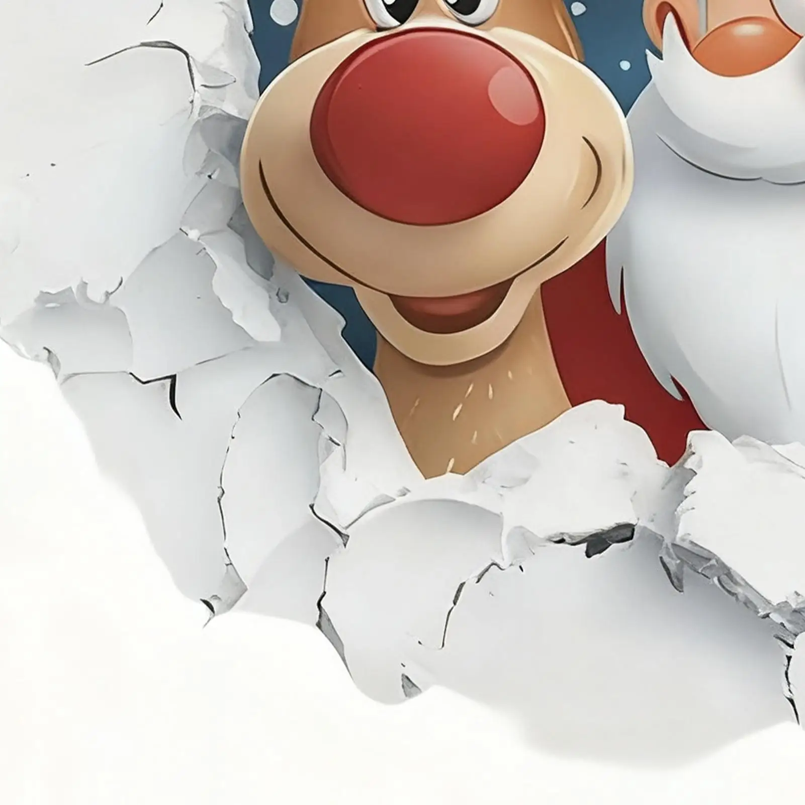 Santa Claus Reindeer Wall Sticker detachable stickers reusable suitable for door and wall decoration Christmas ornaments