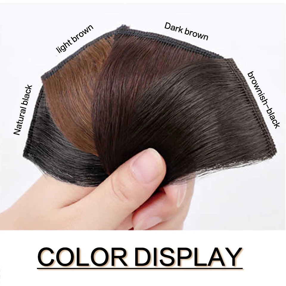 XINFEI Synthetische korte rechte pad Onzichtbare haarverlenging Voering van haar Top Side Cover Haarstukje voor dames