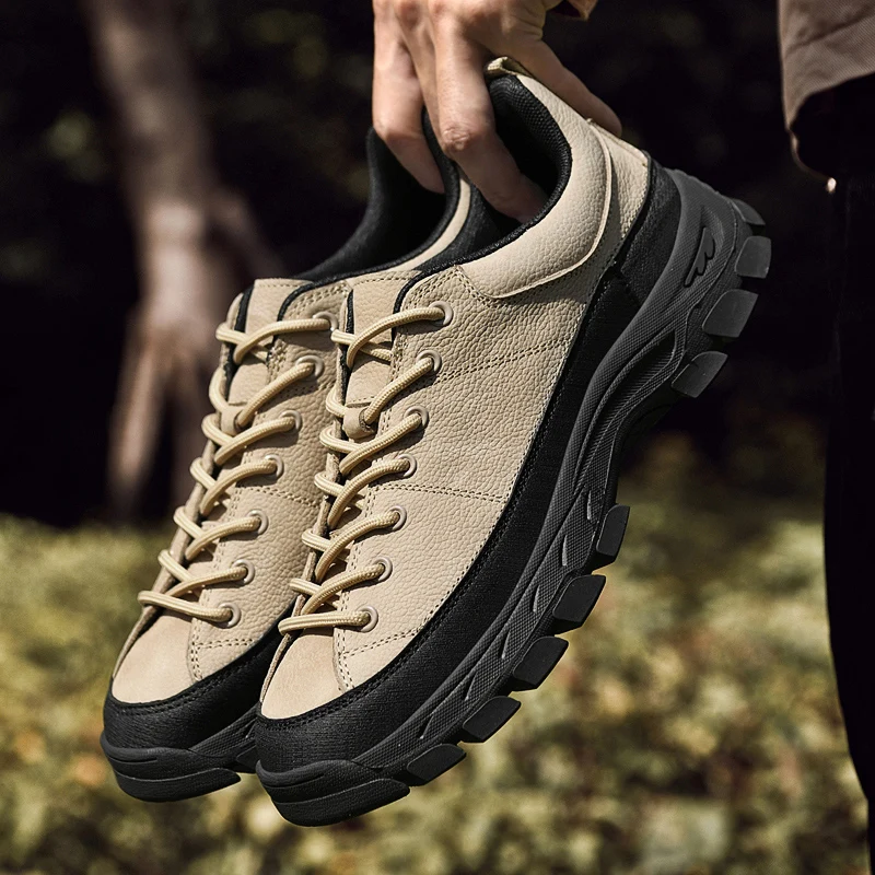 

Men's Hiking Boots Unisex Waterproof Anti-Slip Outdoor Walking Shoes Thick-Soled Rock Climbing Walking Boots