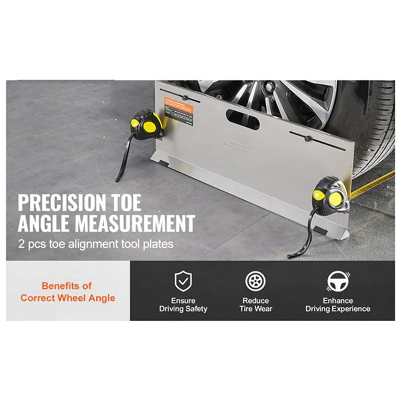 

Alignment Tools Wheel Alignment Tool Toe Plates With 2 Measuring Tapes Toe Angle Measurement Plate