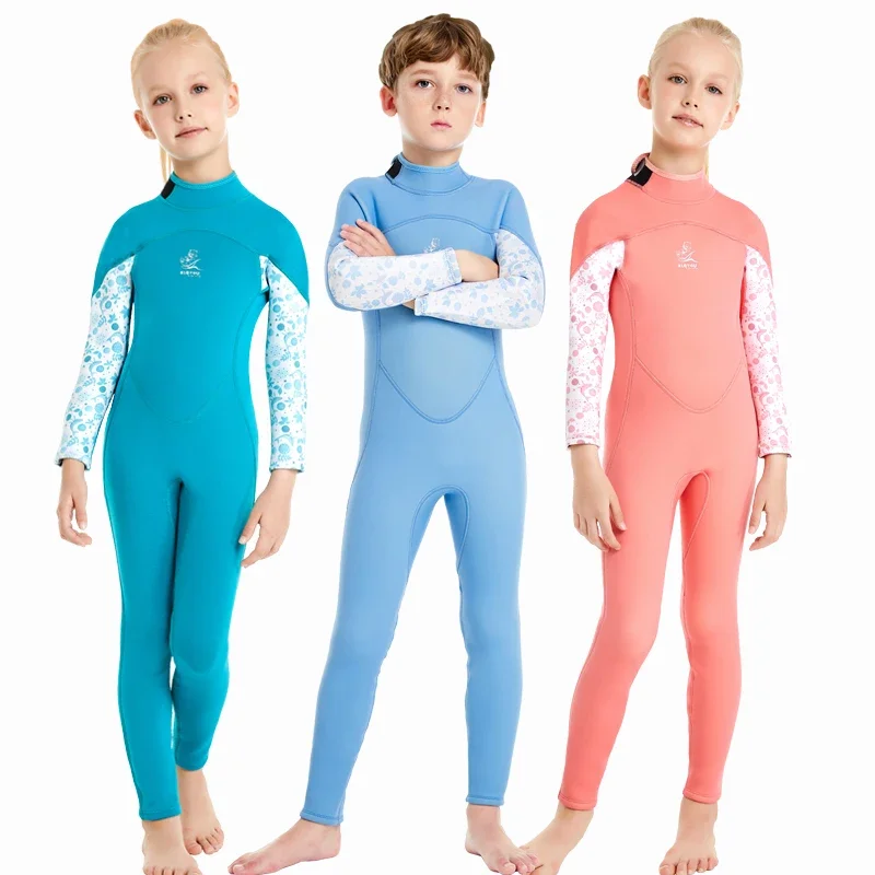 

Scuba Diving Suit Kids 3MM Wetsuit Girls Surfing Neoprene Wetsuits for Boys Thermal Swimsuit Freediving Children Swimwear