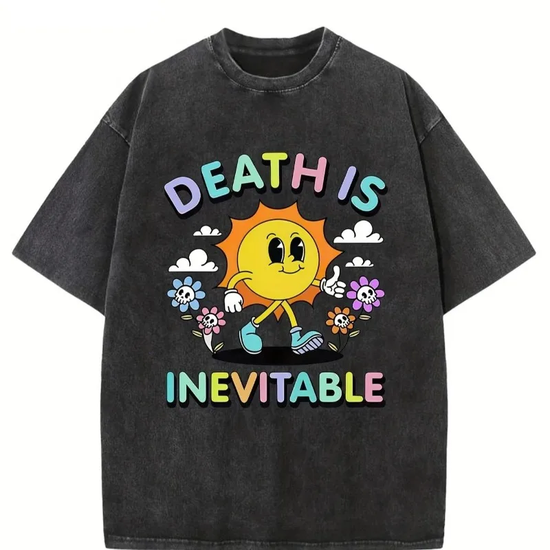 

Vintage Cartoon Sun Graphic T Shirt For Men Women Oversized Cute Retro Tee With Colorful Flowers And Emo Vibe