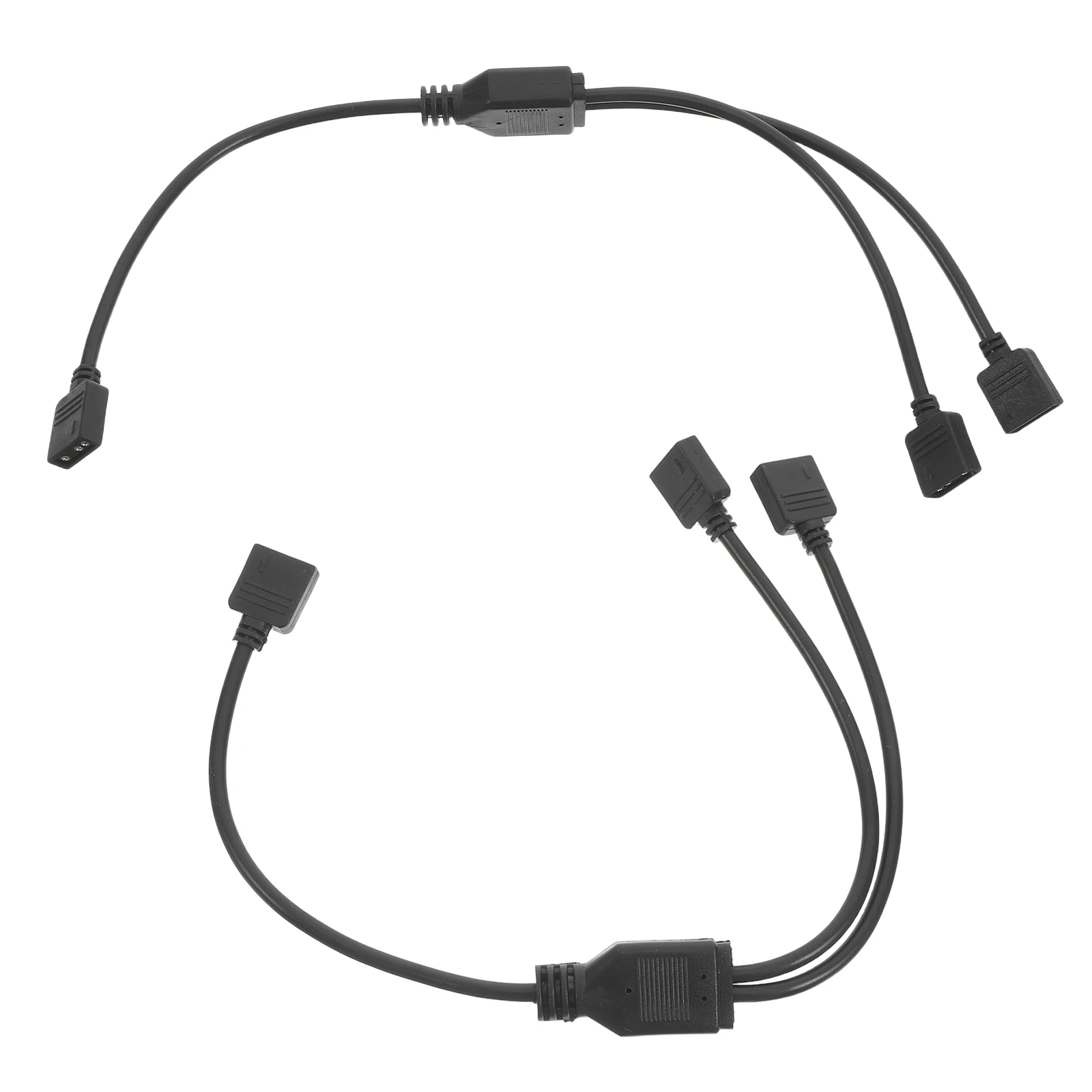 

2 Pcs 5V ARGB Splitter Black Extension Gaming PC RGB Addressable Argb Cable Argb Extension Sleeved Cable Fan Addressable