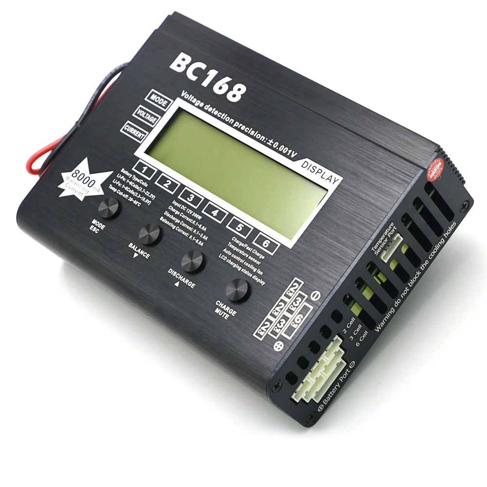 AOK BC168 1-6S 8A 200W HD LCD Screen Fast Charge Intellective Balance Lipo Battery Charger/Discharger