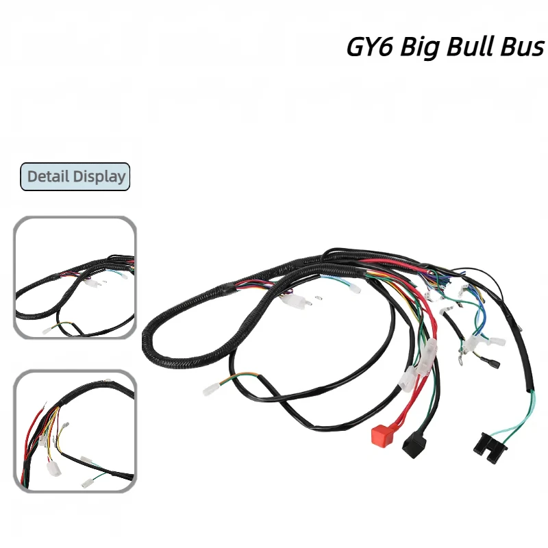 Motorcycle assembly line vehicle wiring harness  for off-road vehicles and four-wheel kart wiring harness accessorieskart