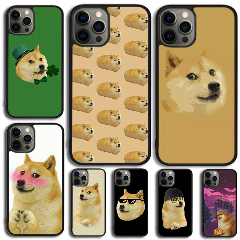 Cheems Doge Meme Funny Doggy Phone Case For iPhone 14 15 16 13 12 Mini Max Cover For Apple 11 Pro Max 6 8 7 Plus SE2020 Coque