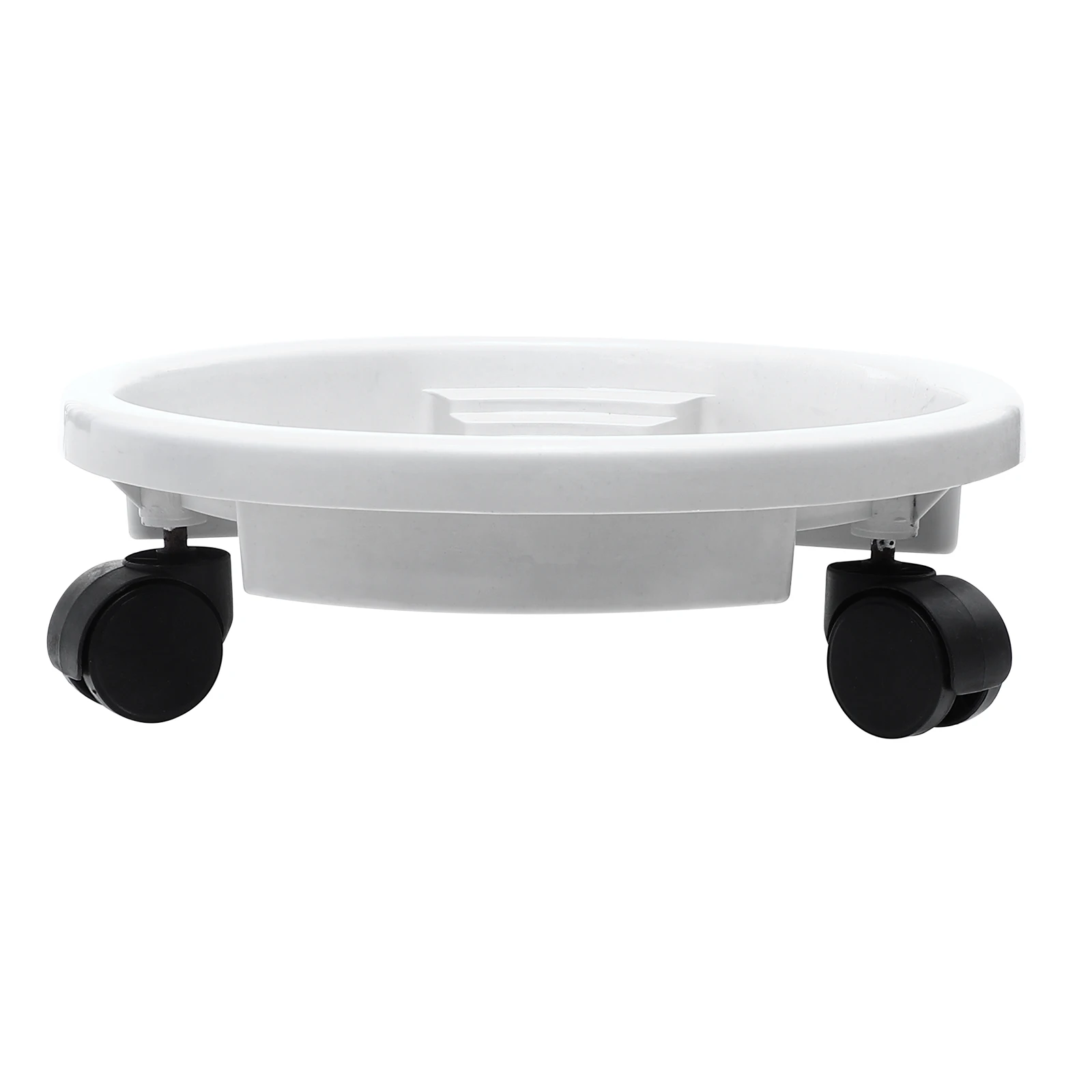 

Removable Rolling Flower Pot Base Plant Saucer White Tray Thick Material Universal Wheel Botanical Design