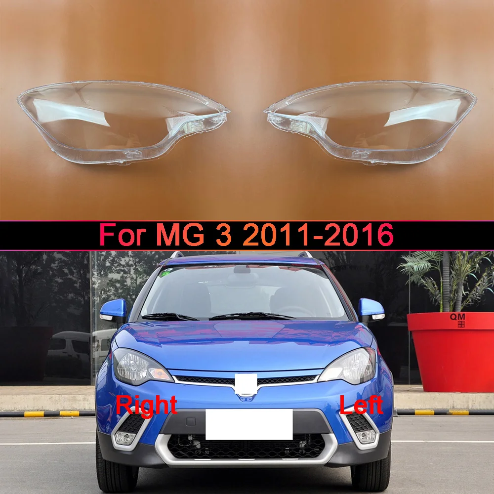 Headlight Transparent Lens 2011-2016 For MG 3 Transparent Headlight Cover Lampshade Lamp Lens Shell Headlamp Housing Plexiglass