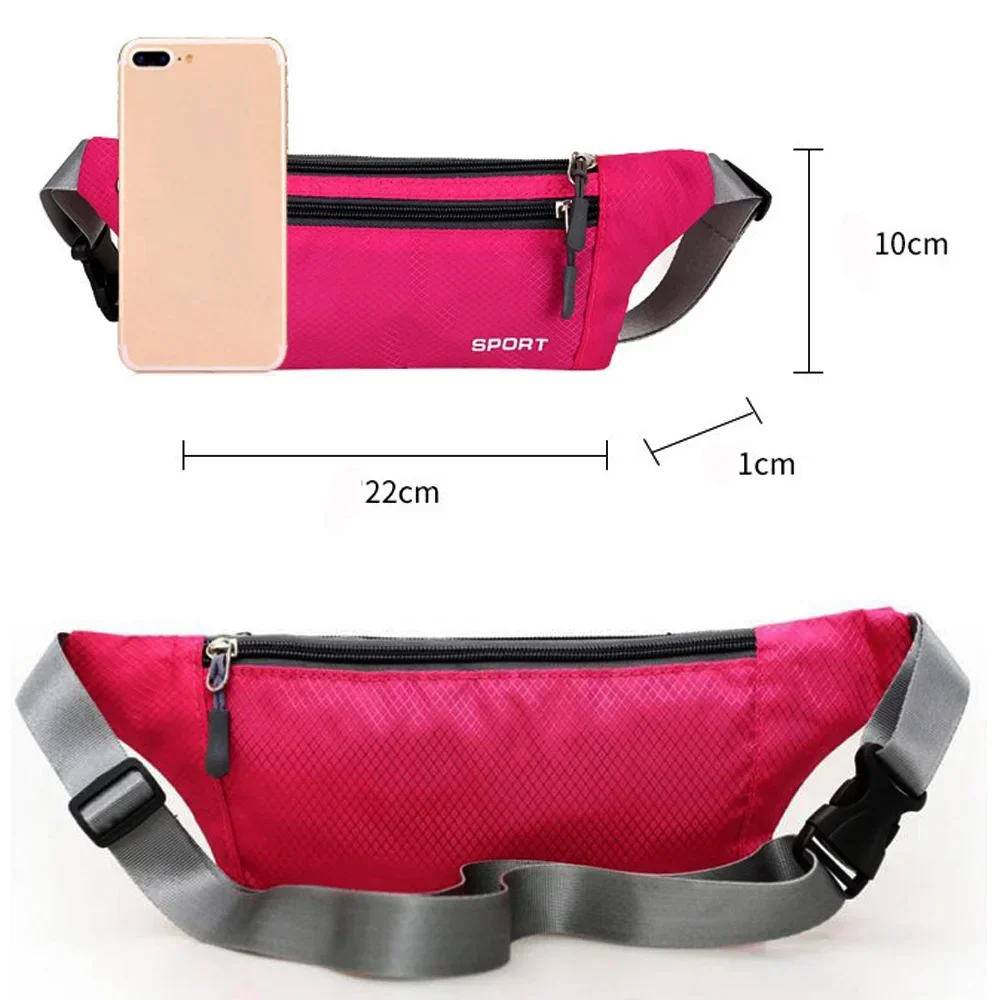 Professional Running Zip Bag Waterproof Sports Chest Shoulder Bags Belt Bum Pouch Unisex Waistbag Hiking Outdoor Accessories