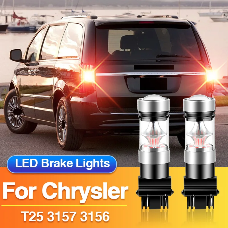 

2 × 3157 светодиодный стоп-сигнал T25 3156 P27/7 Вт автомобильный задний фонарь для Chrysler Neon 2000-2002/Pacifica 2004-2008/Aspen 2007-2009/Town & Country