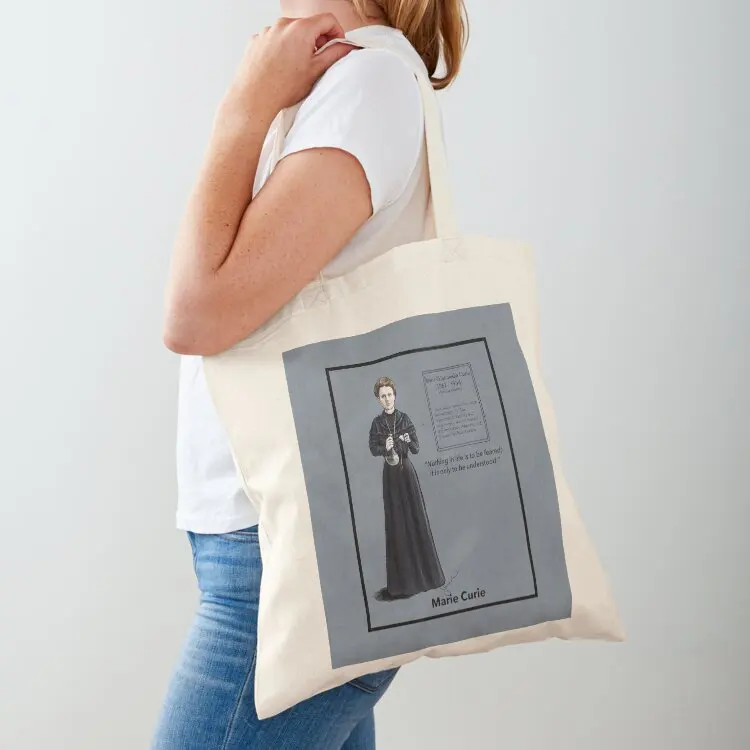 

Marie Curie Tote Bag large size bags Large bags for women Women's beach bags Women's shopper