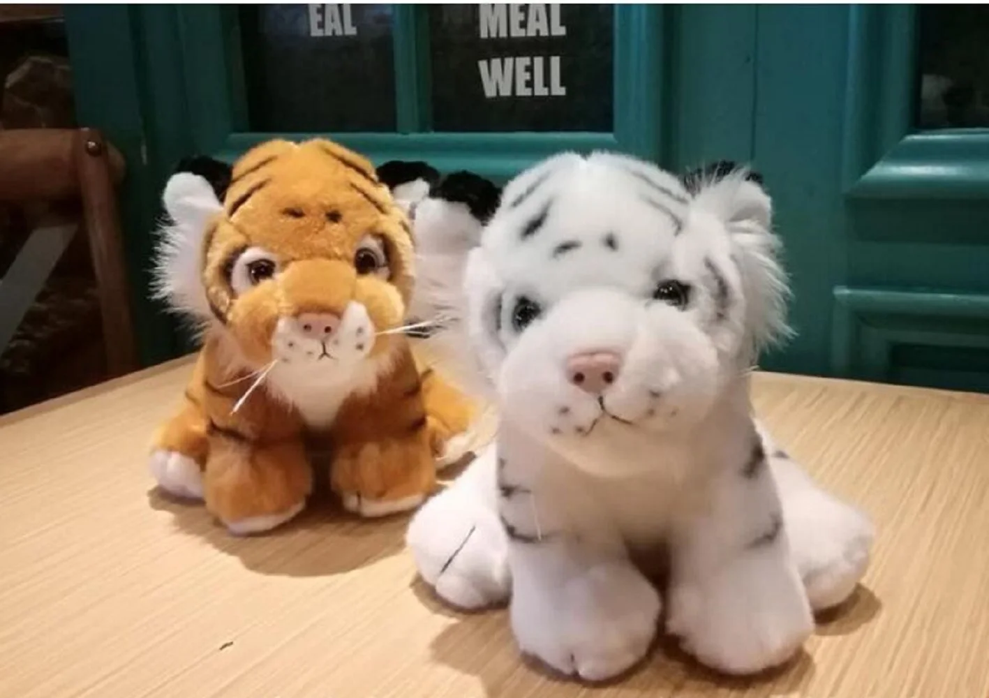 

one piece small cute plush tiger toy high quality sitting tiger doll gift about 15cm 2766
