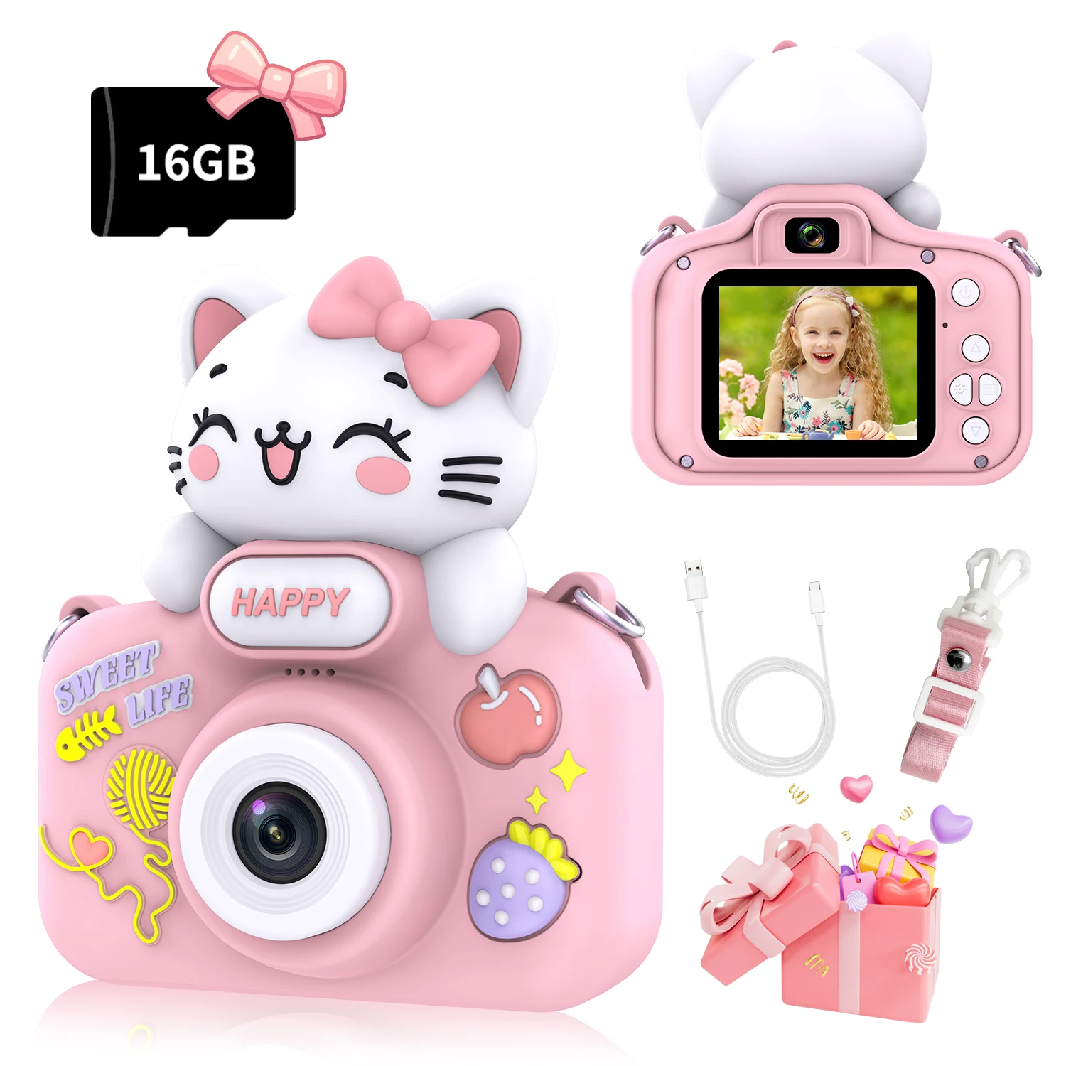 Kids Physical Education Videos - Fotocamera digitale per bambini 48MP 1080P