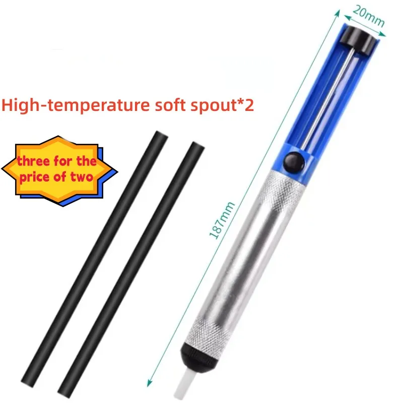 Hot Aluminium Desoldering Suction Pump Tool Solder Sucker Suction Tin Pen Removal Device Blue Vacuum Soldering Iron Desolder