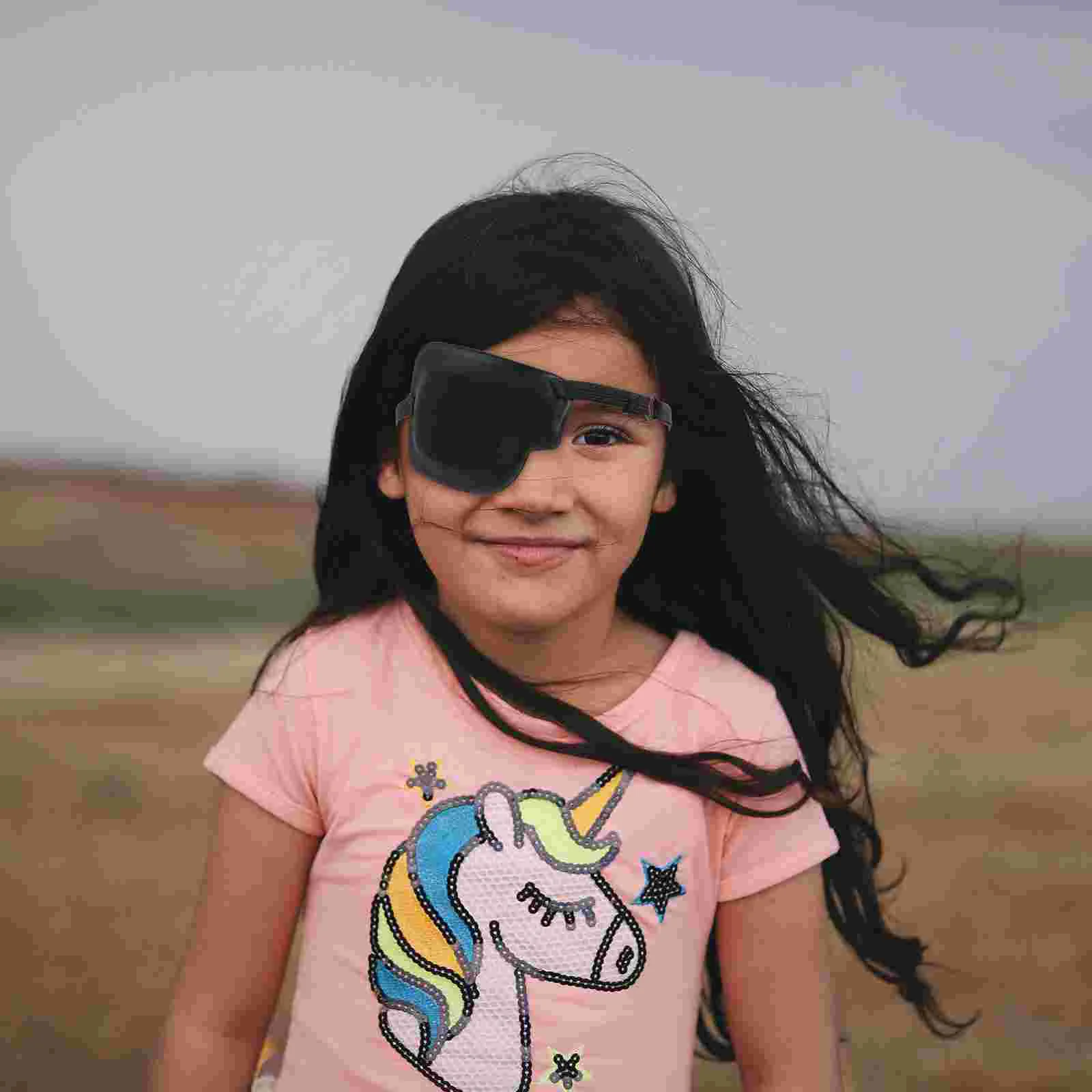 2Pcs 3D Mask Adjustable Amblyopia Strabismus Correction Elastic Polyester Lazy Eye Patches Single Eye Masks Kids Adults