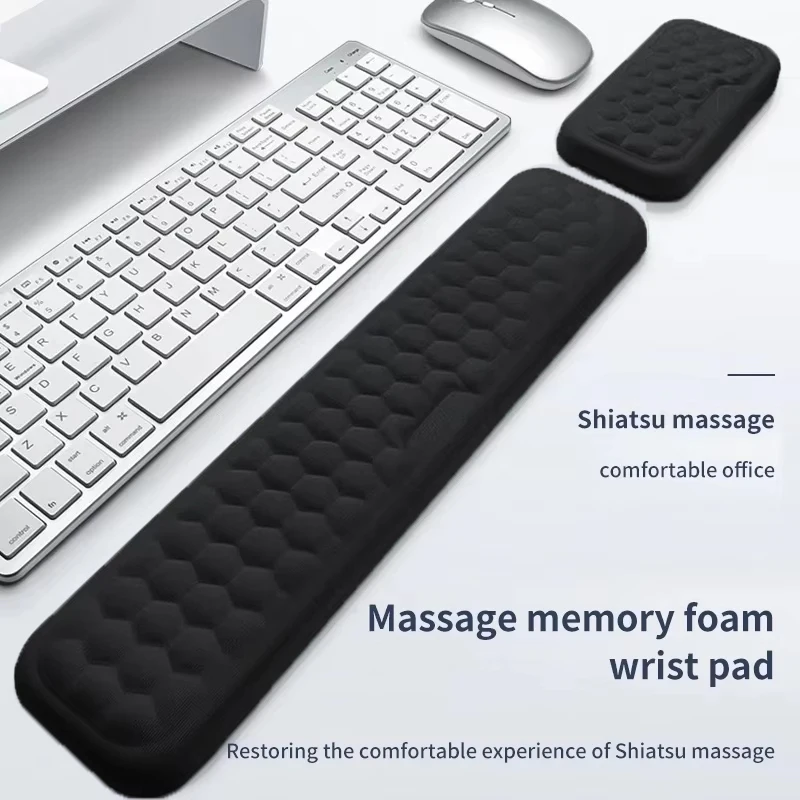 Keyboard Mouse Wrist Rest Pad Memory Foam Hand Rest Support Support Ergonomic Wrist Cushion Pad Memory Foam For Notebook Laptops